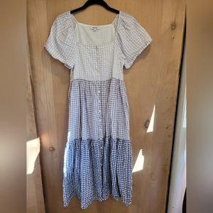 Madewell tiered gigham dress